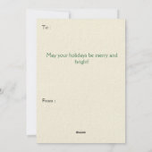 Snowy Christmas Plaids Tree Personalize シーズンカード (裏面)