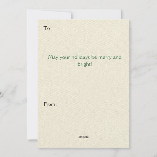 Snowy Christmas Plaids Tree Personalize シーズンカード (裏面)