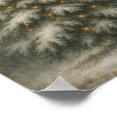 Snowy Christmas Tree | Winter Home Decor Poster ポスター (角)