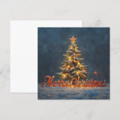 Snowy Christmas Tree with Warm Lights (正面/裏面)