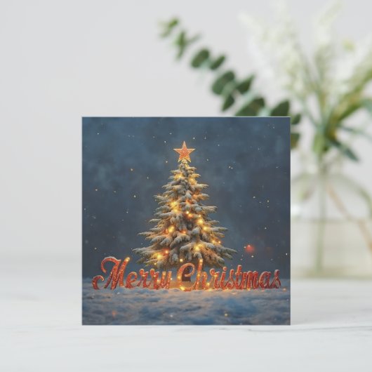 Snowy Christmas Tree with Warm Lights (スタンド正面)