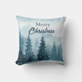 Snowy Christmas Trees  クッション (正面)