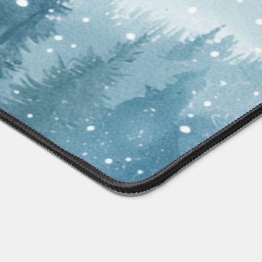 Snowy Christmas Trees  デスクマット (コーナー)