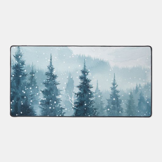 Snowy Christmas Trees  デスクマット (正面)