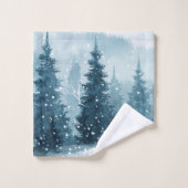 Snowy Christmas Trees  バスタオルセット (ウォッシュタオル)