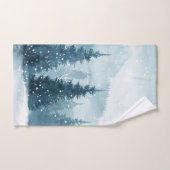Snowy Christmas Trees  バスタオルセット (ハンドタオル)