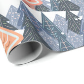 Snowy Christmas Village Pattern ラッピングペーパー (ロールコーナー)