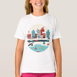Snowy city tシャツ