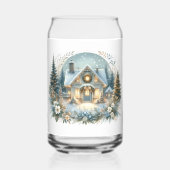 Snowy Cottage Glow Scene ガラス缶 (正面)