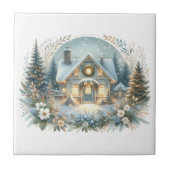 Snowy Cottage Glow Scene タイル (正面)