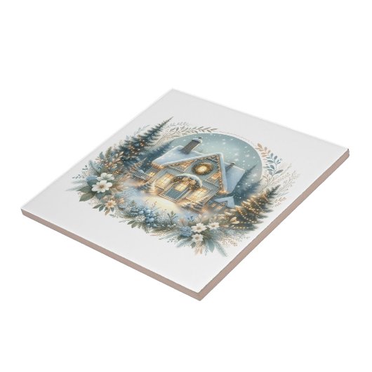 Snowy Cottage Glow Scene タイル (側面)