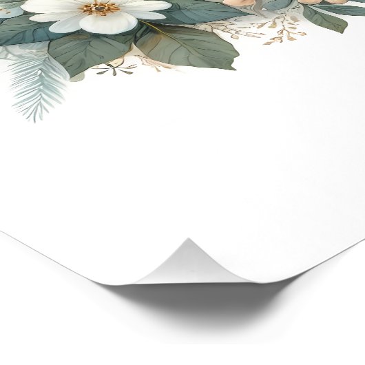 Snowy Cottage Glow Scene ポスター (コーナー)