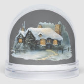 Snowy Cottage Winter Scenenery Vintage Cozy  (正面)