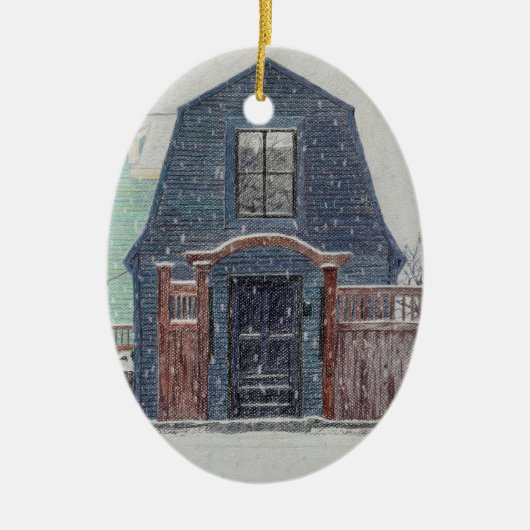 Snowy Day セラミックオーナメント (正面)