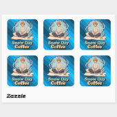 Snowy Day Calm Anime Art スクエアシール (シート)