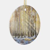 Snowy Deer Birch Ornament セラミックオーナメント (右)