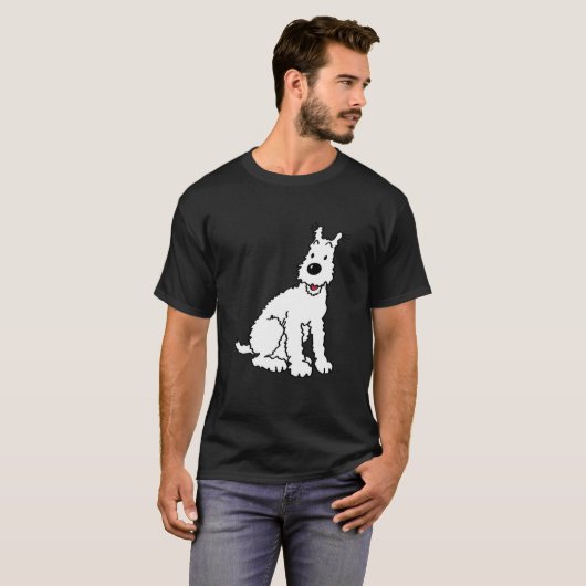 Snowy dog Tin Tin Classic  Tシャツ (正面フル)