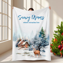 Snowy Dreams Forest Deer 