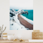 SNOWY DURDLE DOOR, LULWORTH, DORSET，イギリス ポスター (キッチン)
