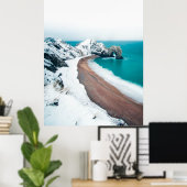 SNOWY DURDLE DOOR, LULWORTH, DORSET，イギリス ポスター (ホームオフィス)