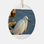Snowy Egretの写真 セラミックオーナメント (右)
