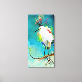 "Snowy Egret" 16" x 32" キャンバスプリント