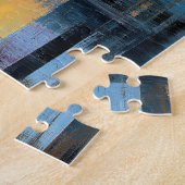 Snowy egret in lake vertical ジグソーパズル (側面)