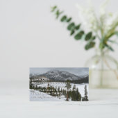 Snowy Ellery Lake California Winter Landscape 名刺 (スタンド正面)