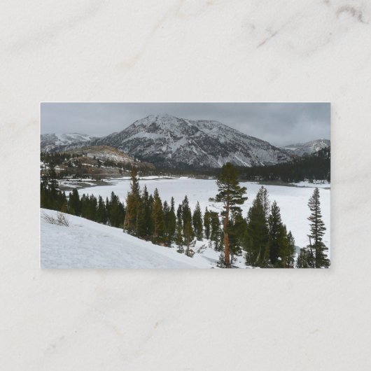 Snowy Ellery Lake California Winter Landscape 名刺 (裏面)