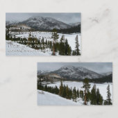 Snowy Ellery Lake California Winter Landscape 名刺 (正面/裏面)