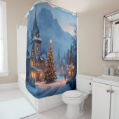 Snowy Eve In The Square - シャワーカーテン (インサイチュ)