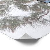 Snowy Evergreen 4 Generation Family Tree Poster ポスター (角)