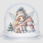 Snowy Fairy & Snowman Holiday Card (正面)