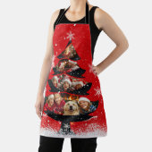 Snowy Family Photo Christmas Tree エプロン (インサイチュ)