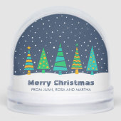 Snowy Fir Trees Snow Globe (正面)