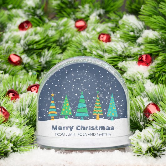 Snowy Fir Trees Snow Globe (クリスマス)