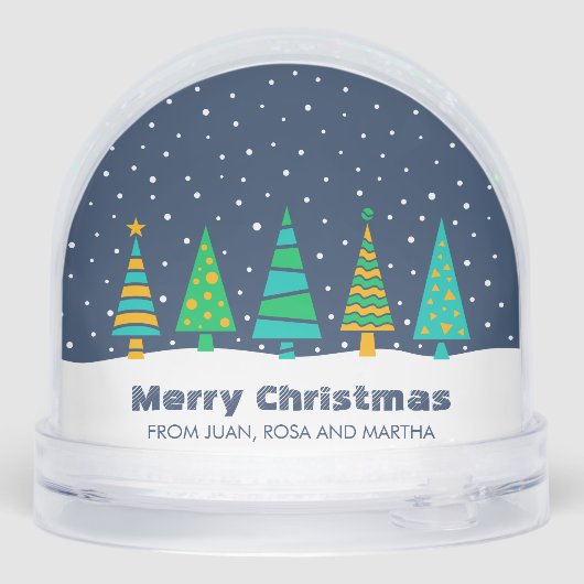 Snowy Fir Trees Snow Globe (裏面)
