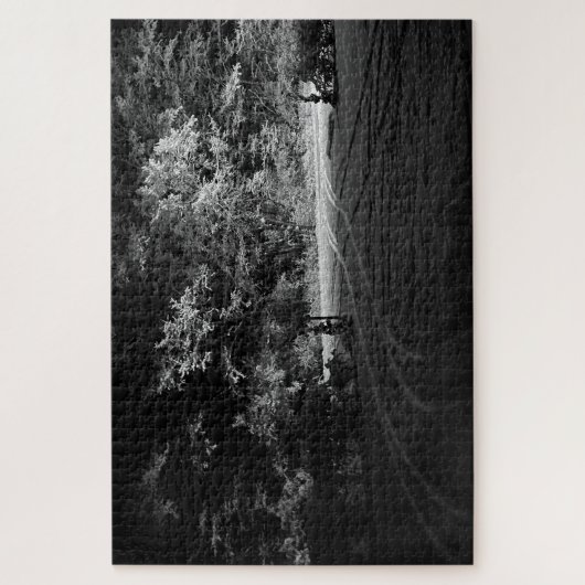 Snowy Forest at Night ジグソーパズル (縦)