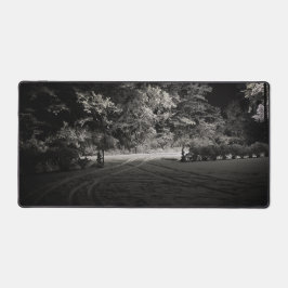 Snowy Forest at Night デスクマット