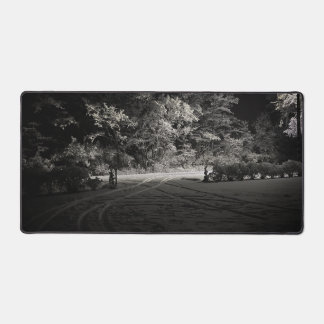 Snowy Forest at Night デスクマット