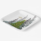  Snowy Forest Christmas Tree paper plates  ペーパープレート (傾斜あり)
