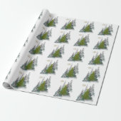  Snowy Forest Christmas Tree wrapping paper  ラッピングペーパー (アンロールド)