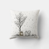 Snowy Forest Lantern Scene クッション (裏面)