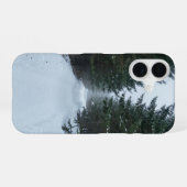 Snowy Forest Path Winter Phone Case iPhone 16ケース (裏面横)