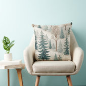 Snowy Forest Pattern – Peaceful Winter Landscape クッション (椅子)