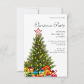 Snowy Forest Scenery Christmas Party 招待状 (裏面)