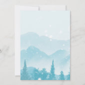 Snowy Forest Winter Wedding Rehearsal Dinner 招待状 (裏面)