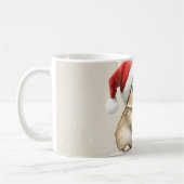 Snowy Forest Winter Woodland Christmas Bunny Bird  コーヒーマグカップ (左)