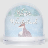 Snowy Fox Winter Wonderland Snow Globe (裏面)