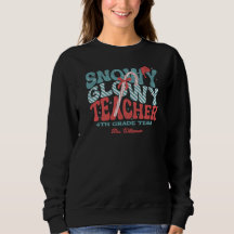 Snowy Glowy Teacher Christmas Retro